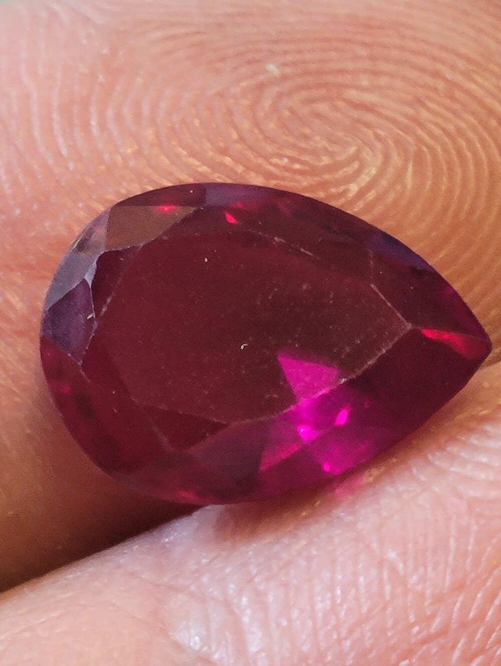 4.70ctw Natural Red RUBY 11x8x4mm Pear Cut Loose Gemstone